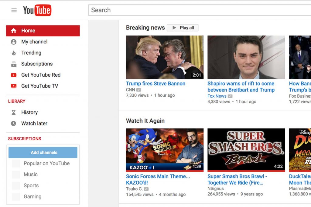 youtube breaking news update layout