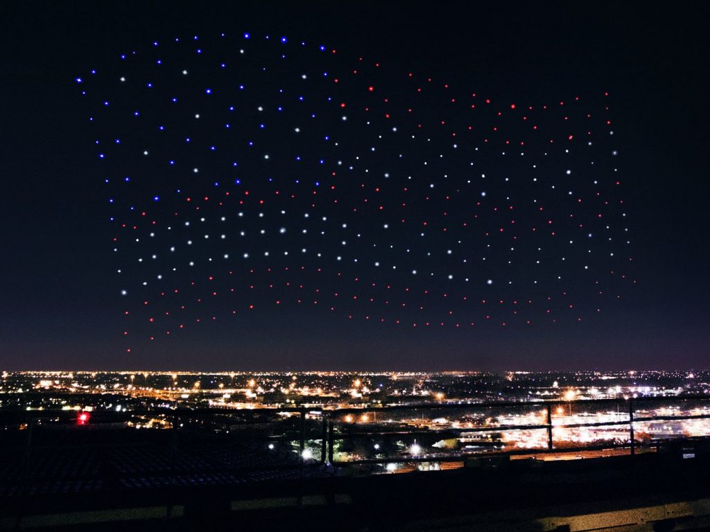 american flag drones superbowl